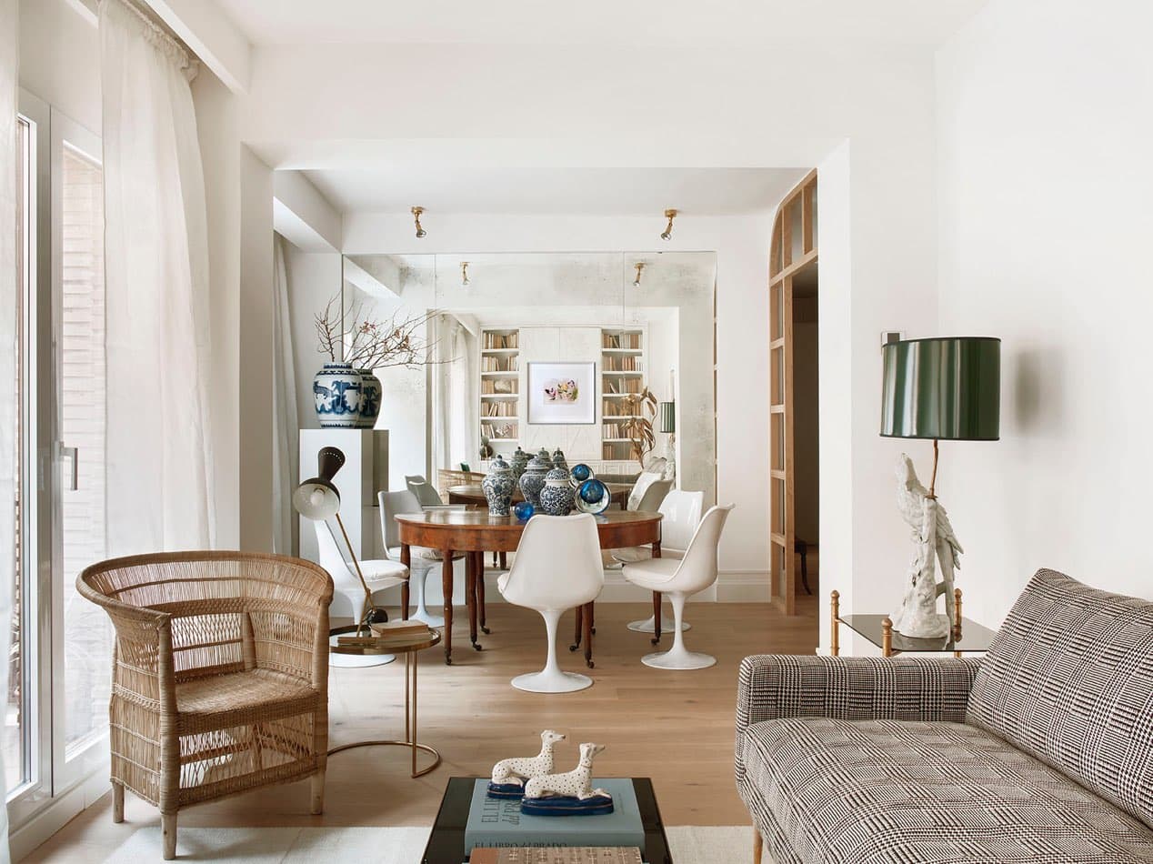 Estudio María Santos Reforma integral y decoración de vivienda minimalista Madrid salón