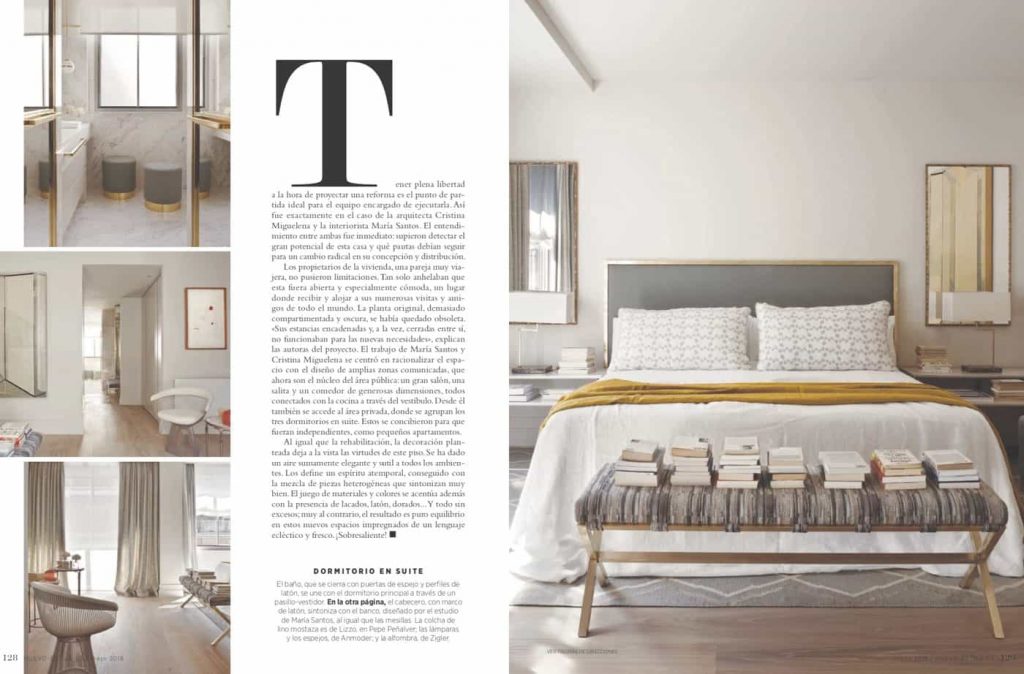Estudio María Santos Reforma integral y decoración de vivienda minimalista Revista Nuevo Estilo Mayo 2018 Carta Blanca