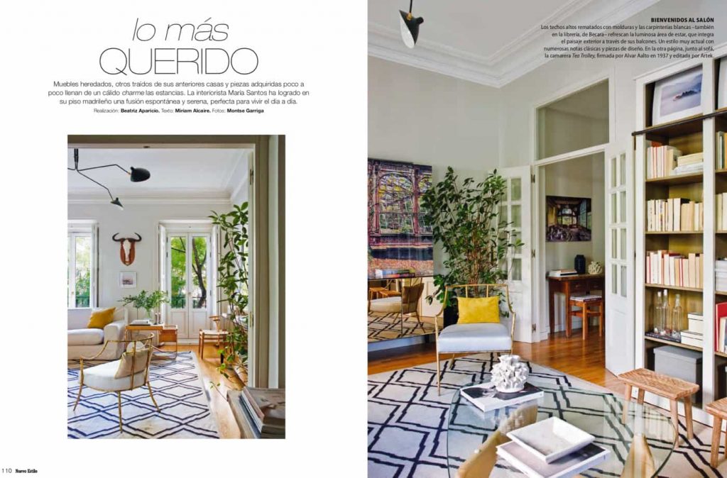 Estudio María Santos Reforma integral y decoración de vivienda minimalista Revista Nuevo Estilo Noviembre 2018 Lo más querido