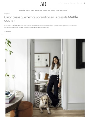 DECORACIÓN Cinco cosas que hemos aprendido en la casa de MARÍA SANTOS La casa de la interiorista María Santos es como un compendio de lecciones decó e ideas muy prácticas. Nos quedamos con cinco cosas que hemos aprendido con su home tour y que se pueden aplicar en cualquier casa.