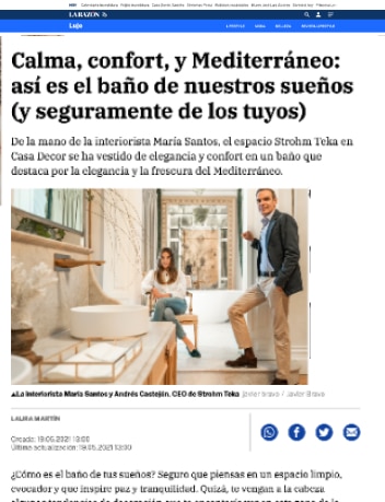 La Razon Lujo Calma, confort, y Mediterráneo: así es el baño de nuestros sueños (y seguramente de los tuyos)